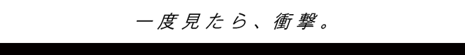 一度見たら、衝撃。