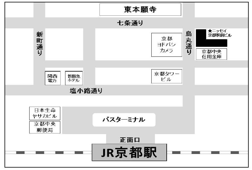 フリュー株式会社＜京都＞ 地図