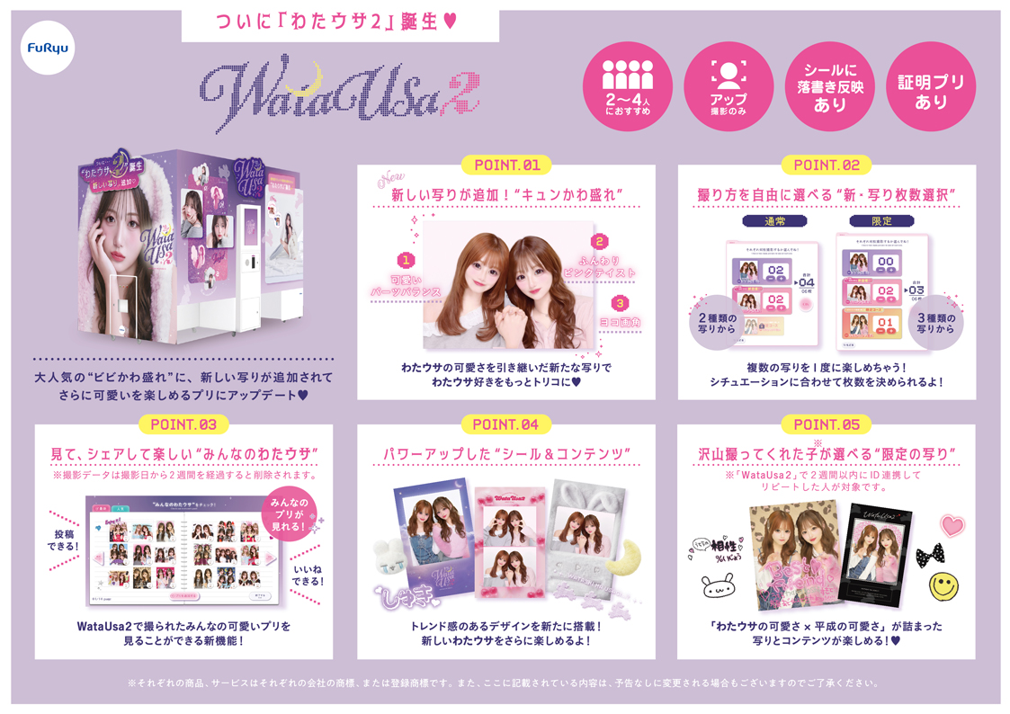 『WataUsa2』プリガイド表(A4サイズ) 『WataUsa2』プリガイド表(A4サイズ)サムネイル